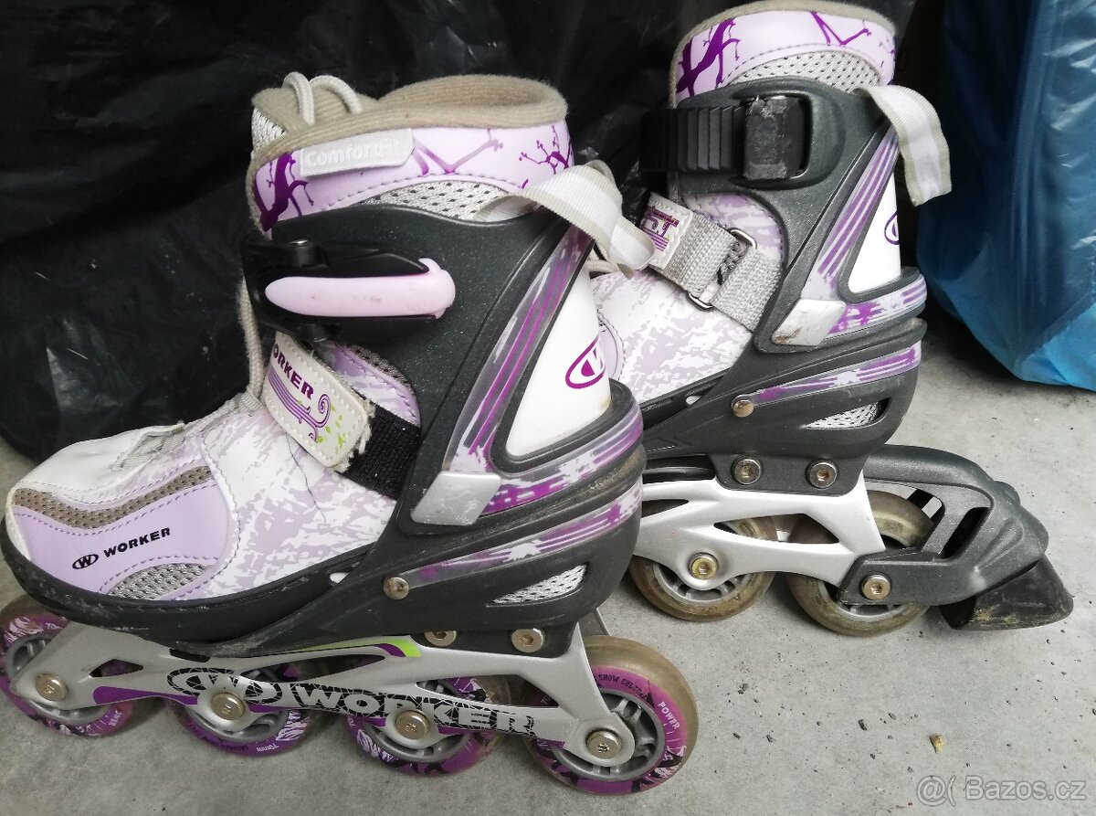 Kolečkové brusle dívčí posuvné - 2