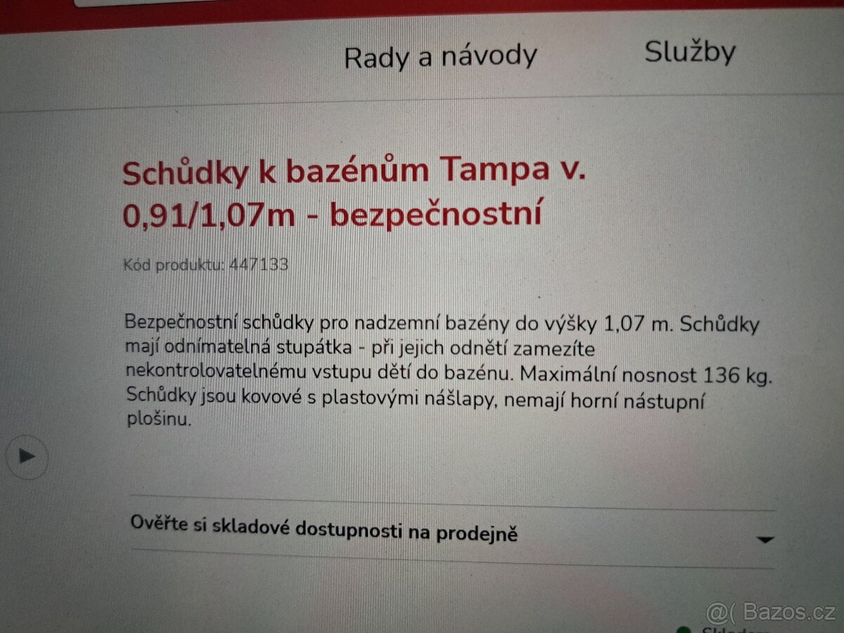 Bazénové schůdky - 2