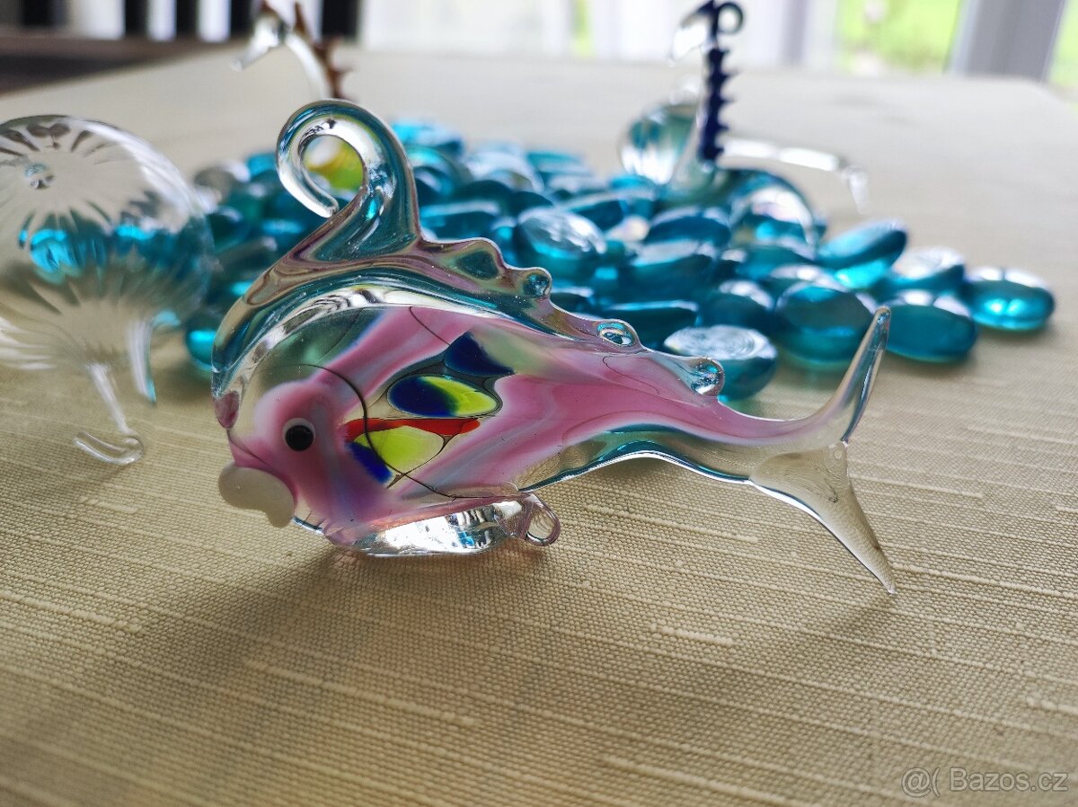 Skleněné ryby do akvária (ryba, mořský koník, delfín) - 2