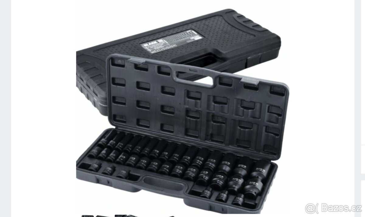 SADA NÁRAZOVÝCH NÁSTAVCŮ S HLUBOKÝMI NÁSTRČNÝMI KLÍČI 1/2" - 2
