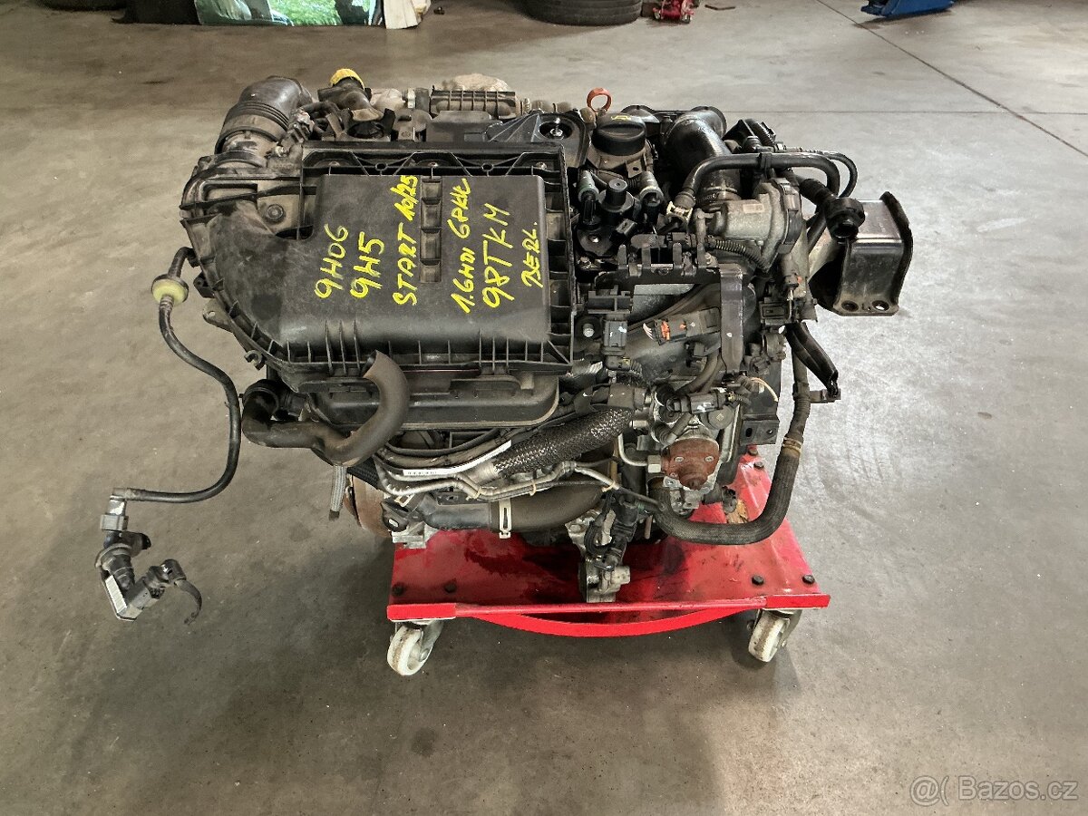 Peugeot 1,6 Hdi 68 KW - prodej motoru. 98000KM - 2