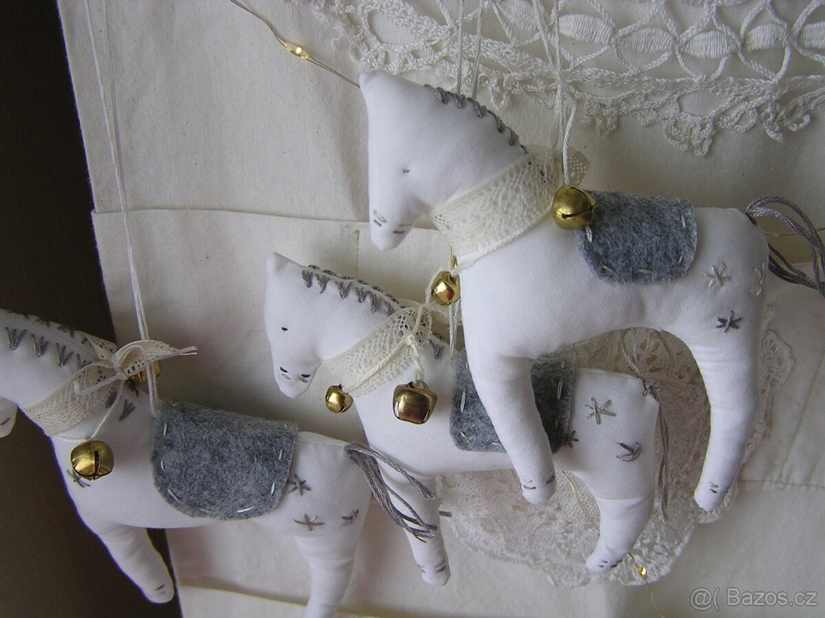 koník šitý vánoce dekorace - 2