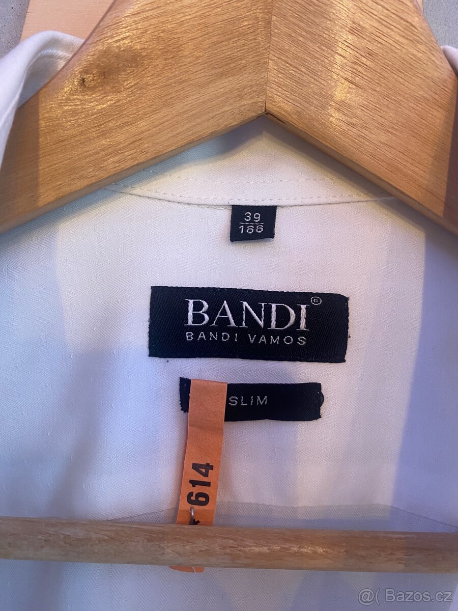 Bíla košile manžetová - 2