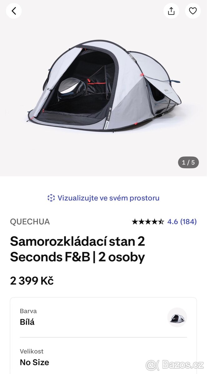 Stan Decathlon Quechua 2 Seconds Fresh Black - 2