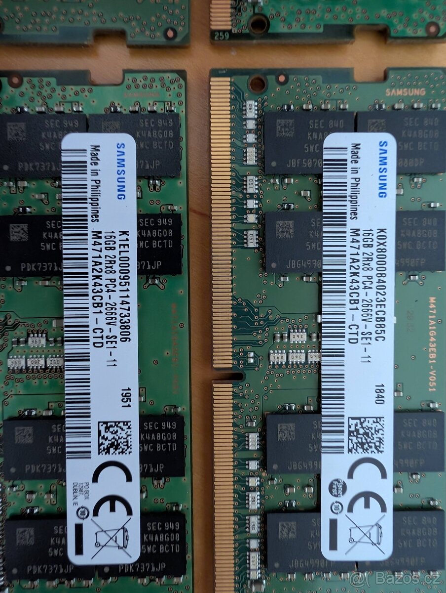 4x16 GB DDR4, 2666 MHz, SO-DIMM - 2