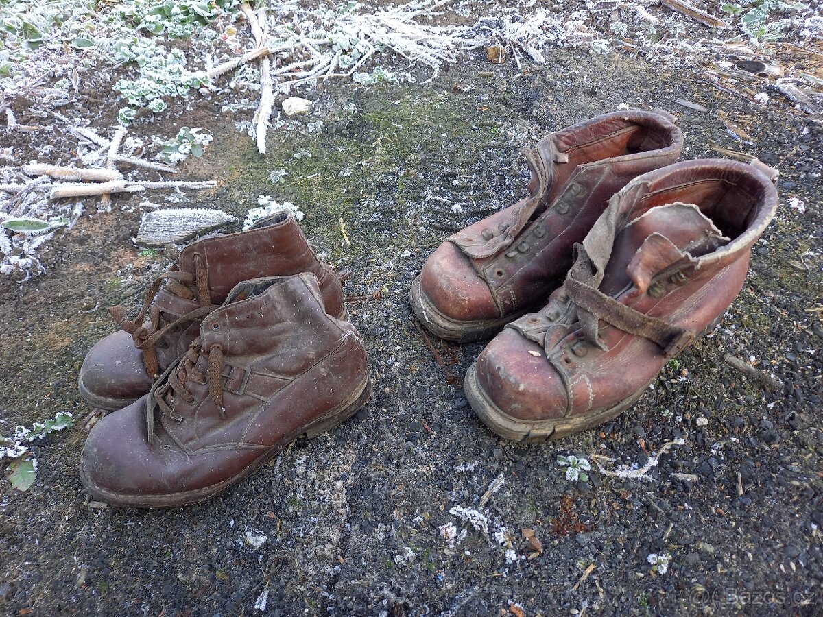 Retro kožené boty k dekoraci - 2