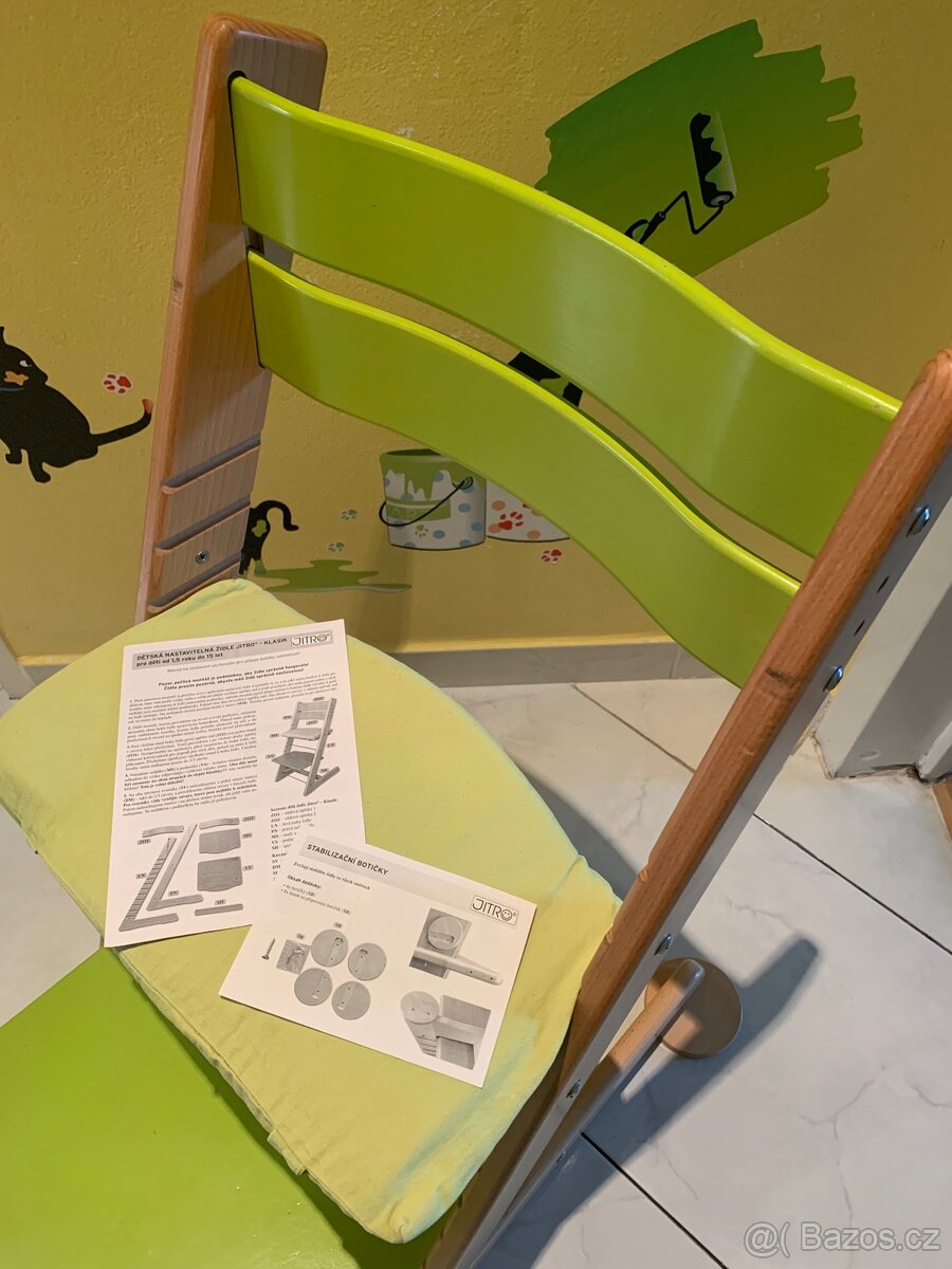 Dětská rostoucí židle Jitro zelená - 2