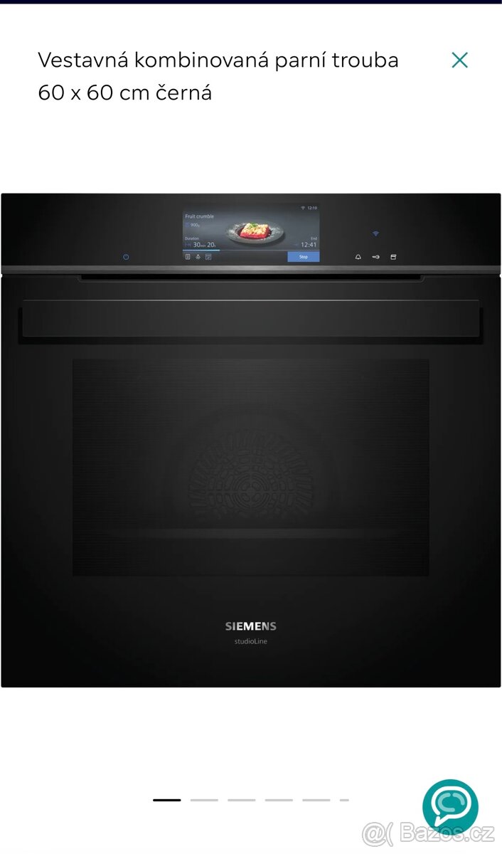 Nová parní trouba SIEMENS STUDIO LINE HS958GCB1 - 100% pára - 2