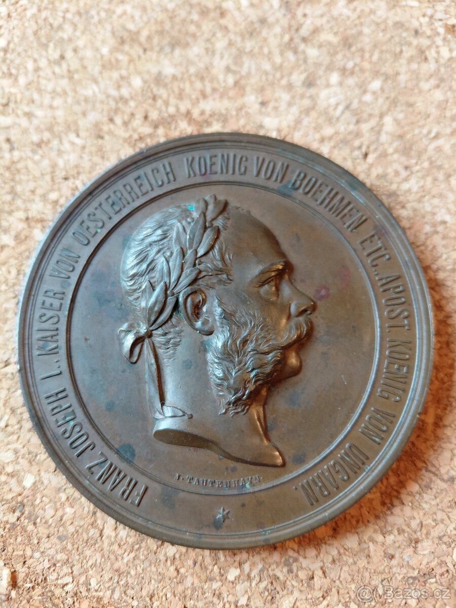 Masivní Záslužná AE Medaile FJ I. - Světová Výstava Vídeň 18 - 2