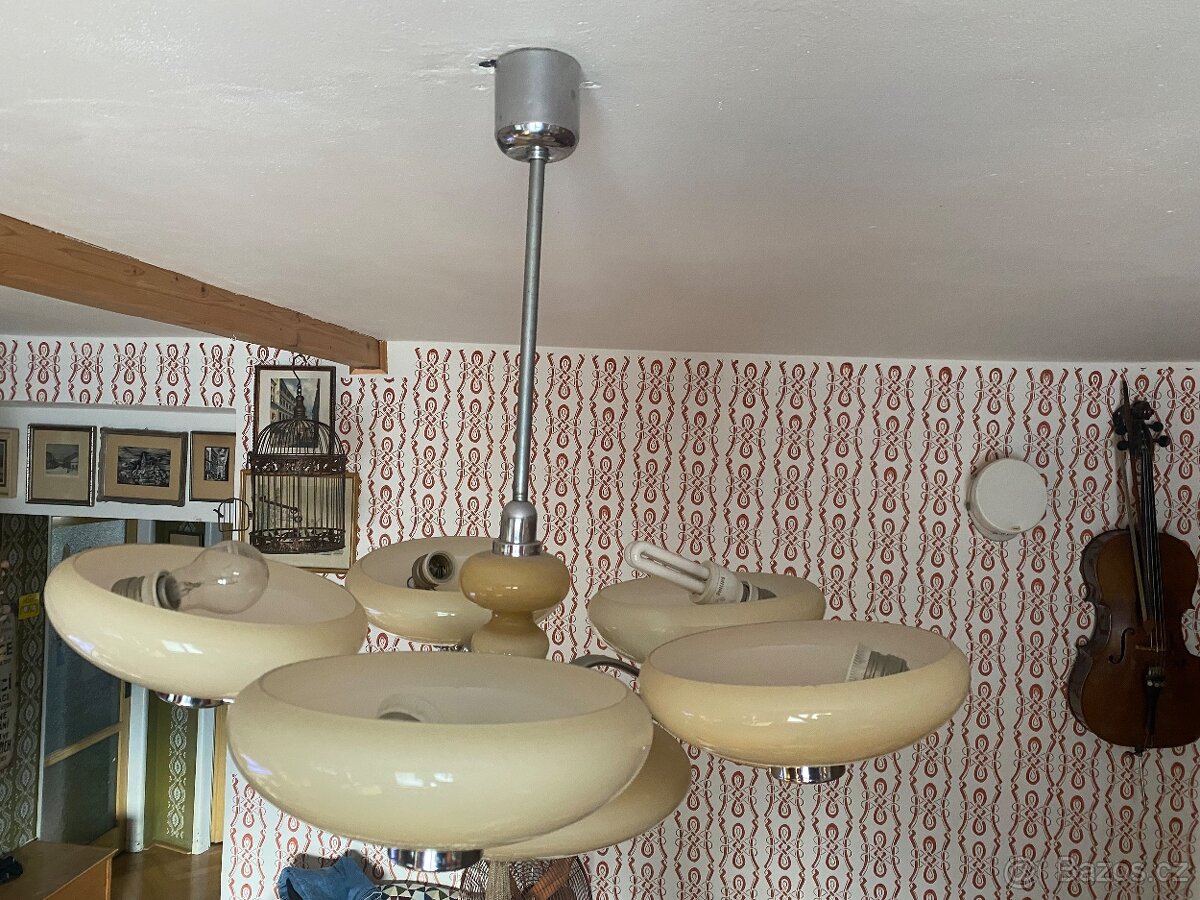 Starý Chromovany lustr Halabala,funkcionalismus - 2