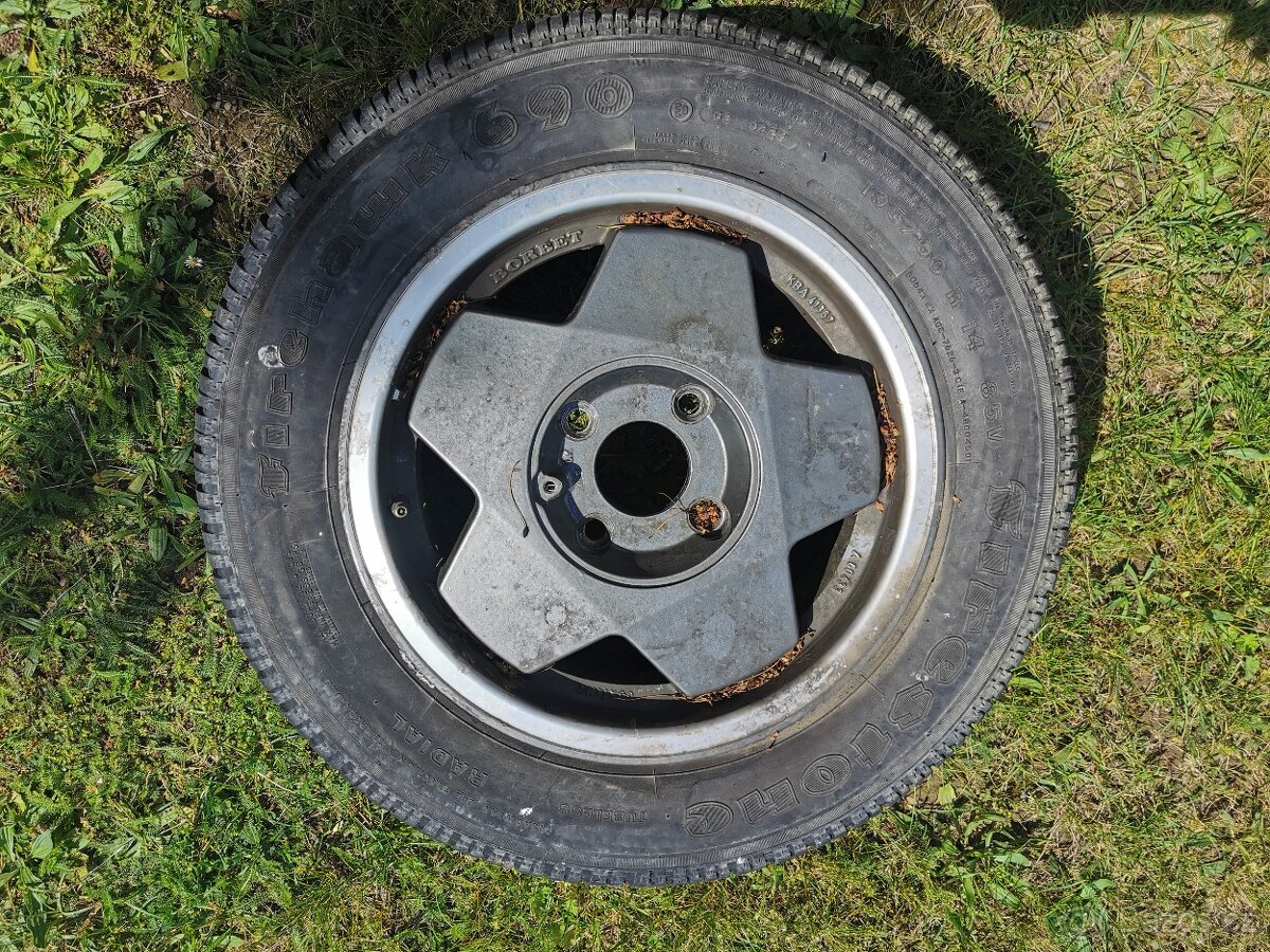 Prodám alu kola 4x108 R14 Borbet byli na Audi 80 - 2