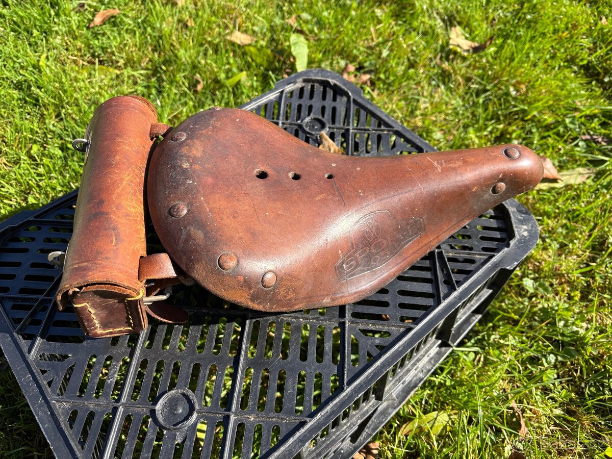 Originální kožené sedlo na kolo - 2