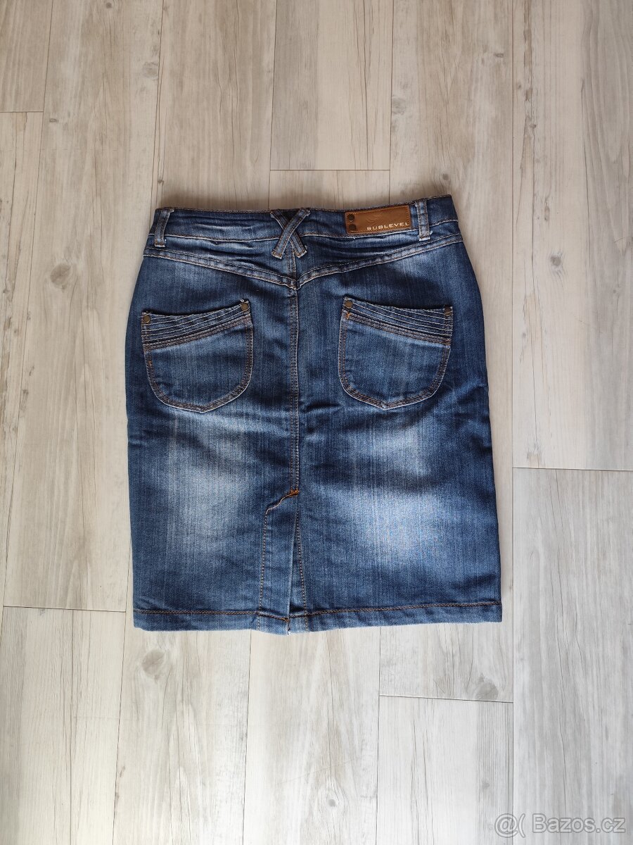 Riflová sukně Sublevel - 2