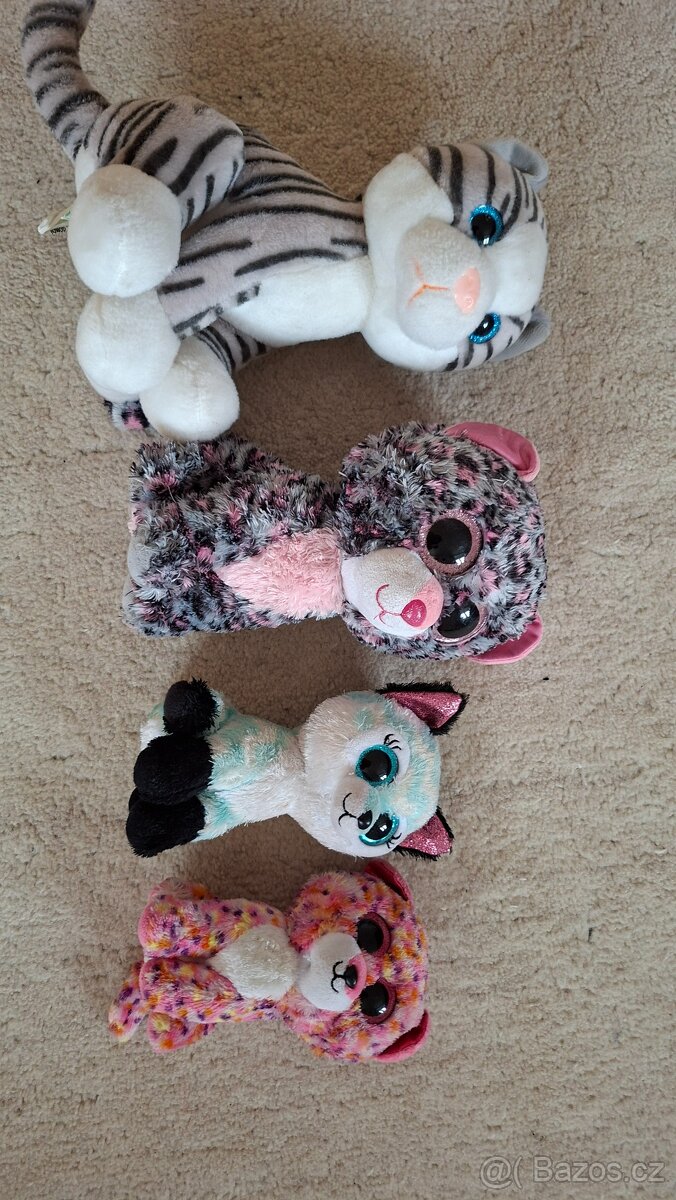 set 5x plyšový kočička - 2