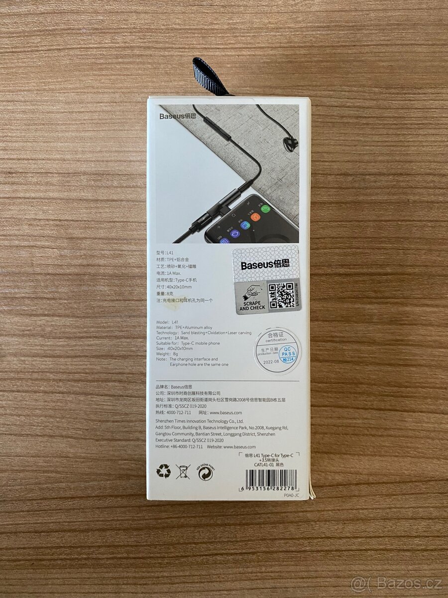 Baseus Audio Adaptér L41 (USB-C na 3,5mm Jack + USB-C - 2