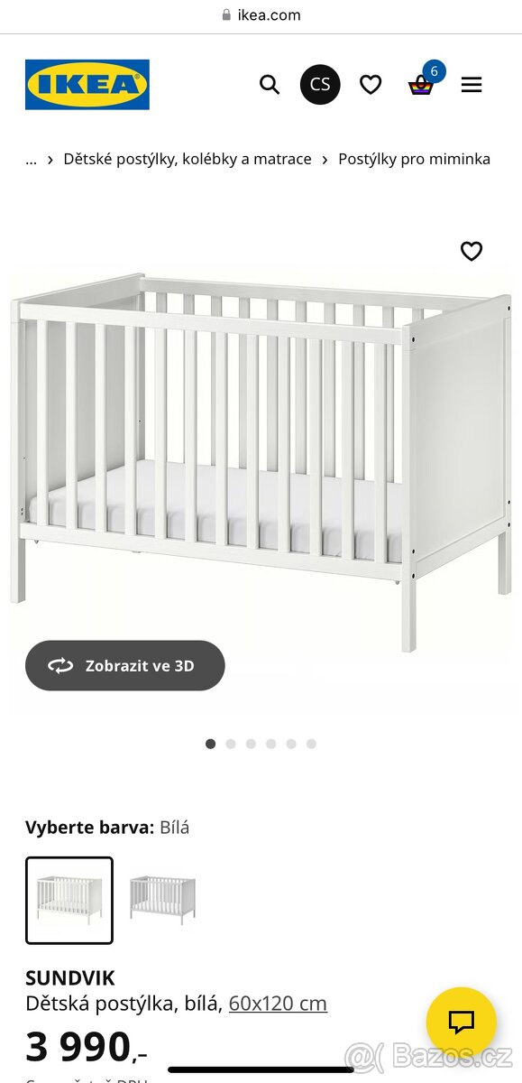 Dětská postýlka Ikea Sundvik - 2