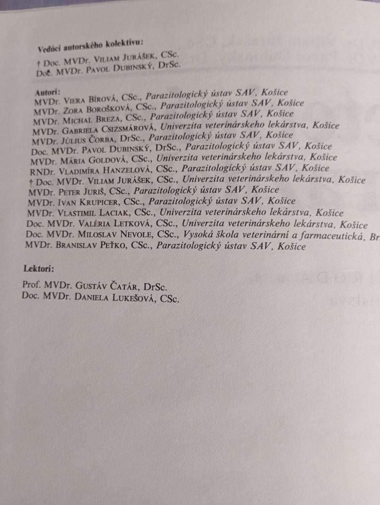 Veterinární parazitologie - 2