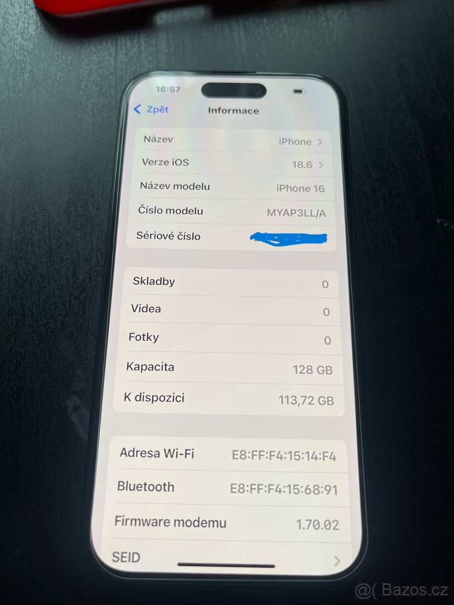 Iphone 16 128GB černý - 2