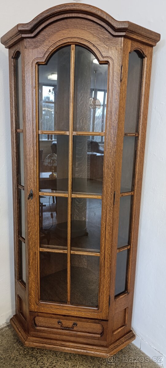 Rustikální rohová vitrína, masív, Nábytek s příběhem - 2