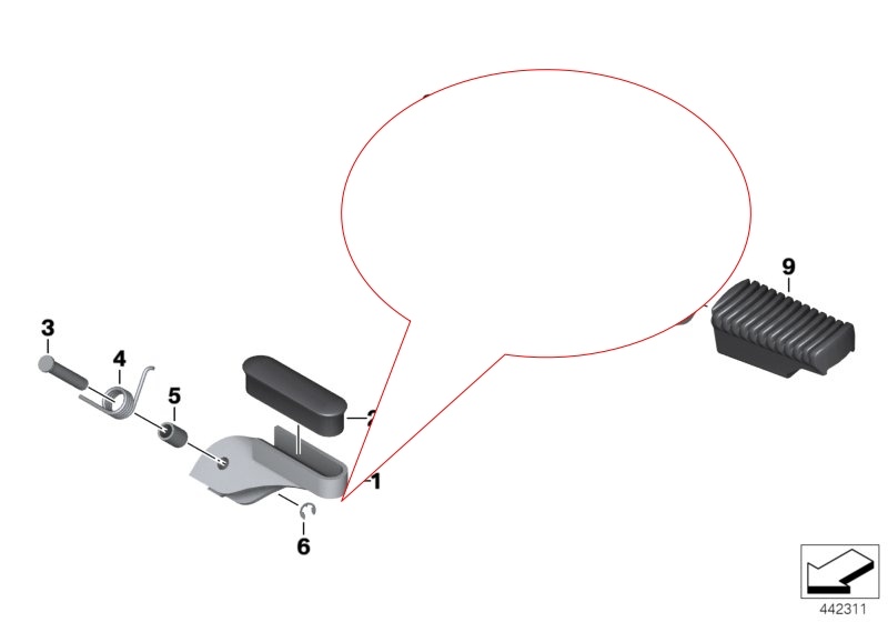 přední stupačky R 1100/1150 GS - 2