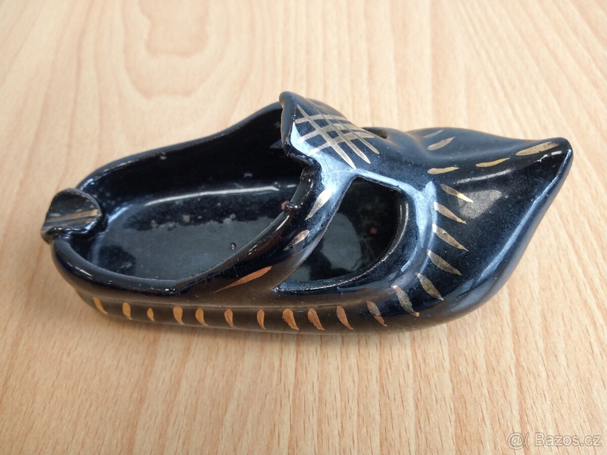 Bota popelník dekorace keramika 13 cm - 2