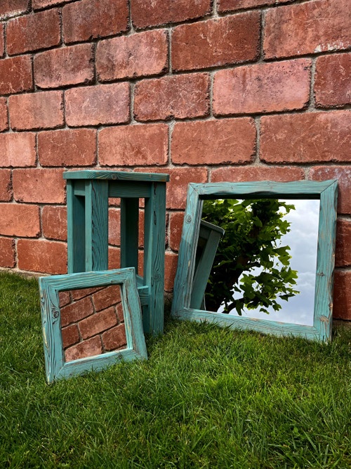 Koupelnový set 2x zrcadlo + stolička - 2