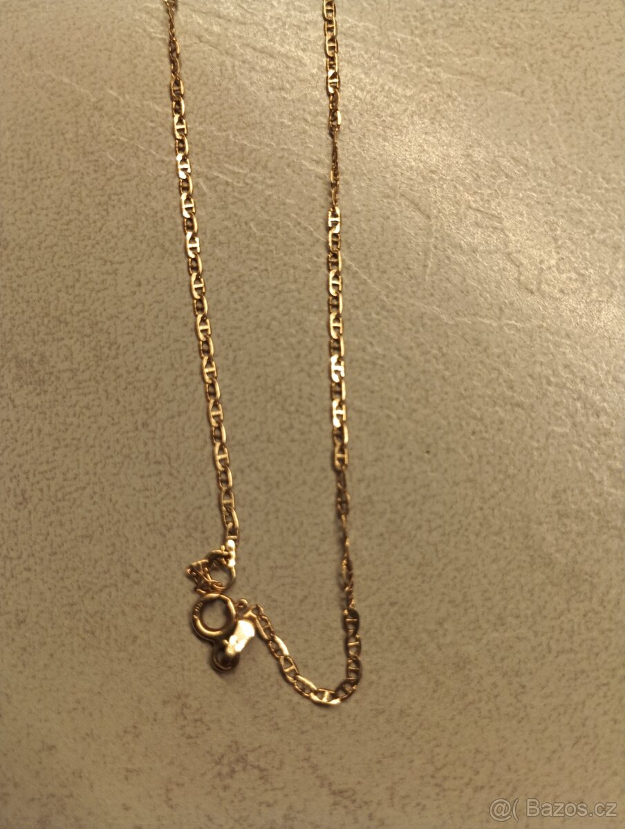 Zlaté náušnice kruhy + zlatý řetízek - 2