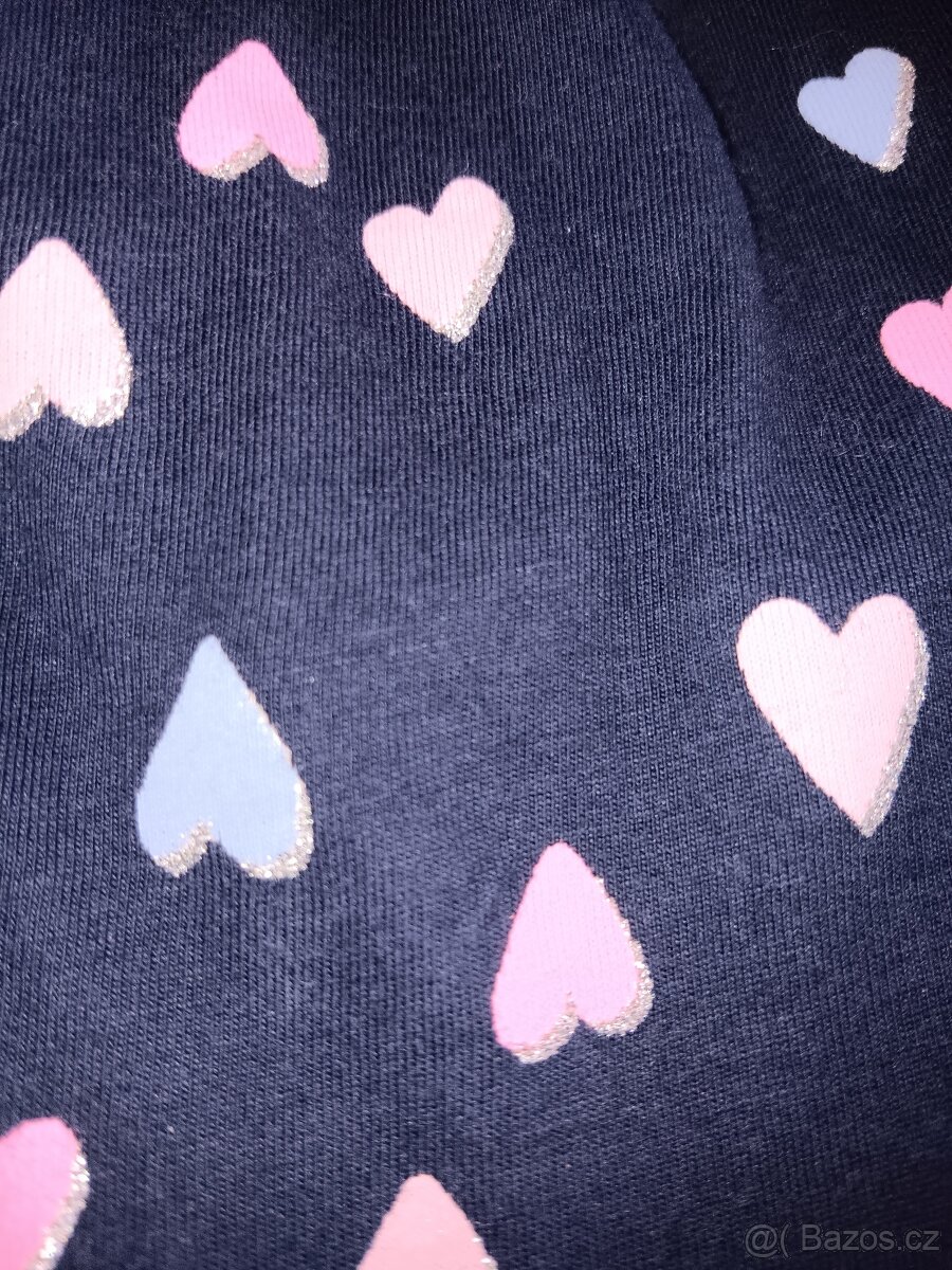 Srdíčkové šaty vel.98/104 cm, 3-4 roky - 2