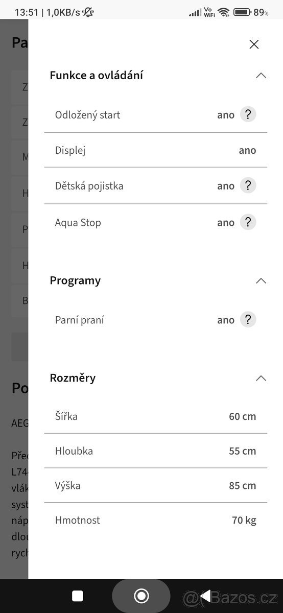 AEG Lavamat L74486 WFLC - 2