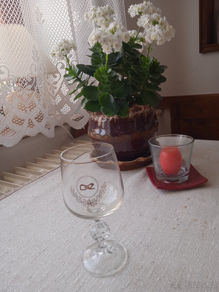Stará sklenice s nápisem ČSŽ - 2