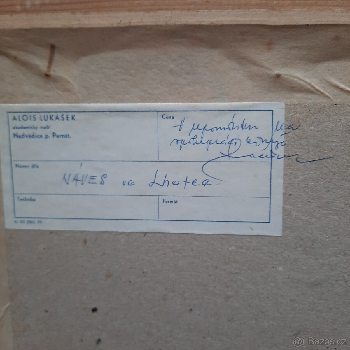 Obraz A.Lukášek s věnováním - 2