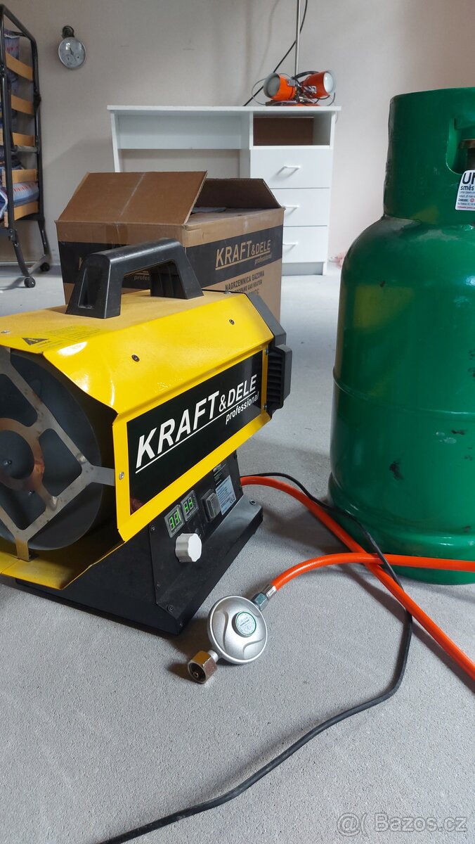 PLYNOVÝ OHŘÍVAČ 25 kW termostat + PB láhev - 2