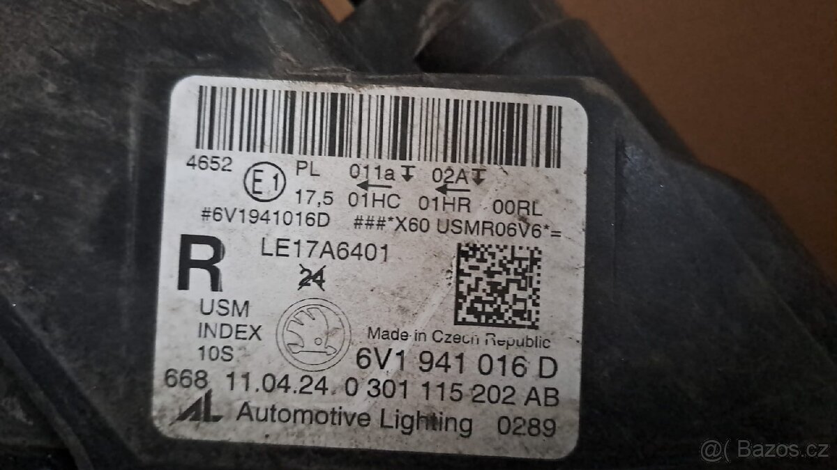 PP světlomet Škoda Scala facelift - 2