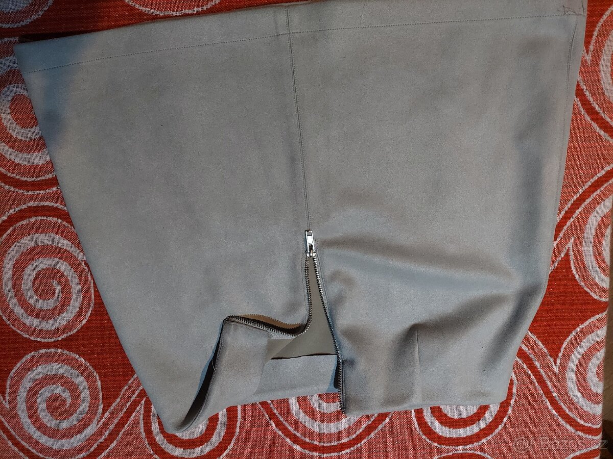 Jarní basic šedá sukně. - 2