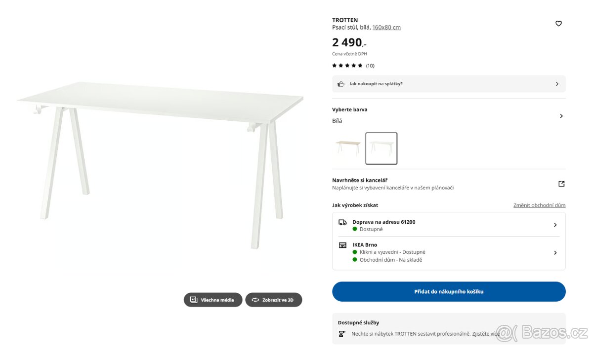 6x IKEA stůl TROTTEN - 2