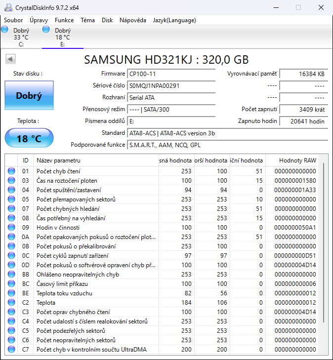 Pevný disk Samsung 3,5" - 320 GB - 2