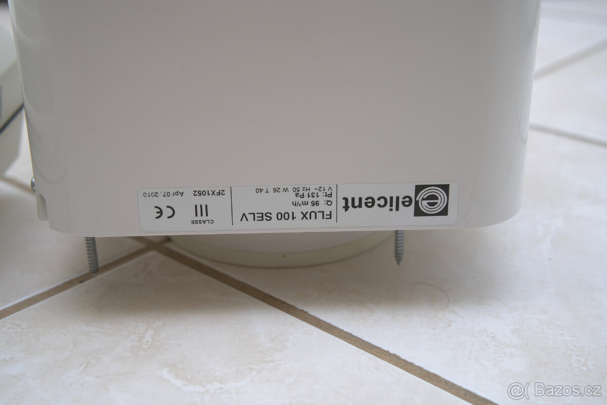 Koupelnový ventilátor Elicent FLUX 100 SELV - 2
