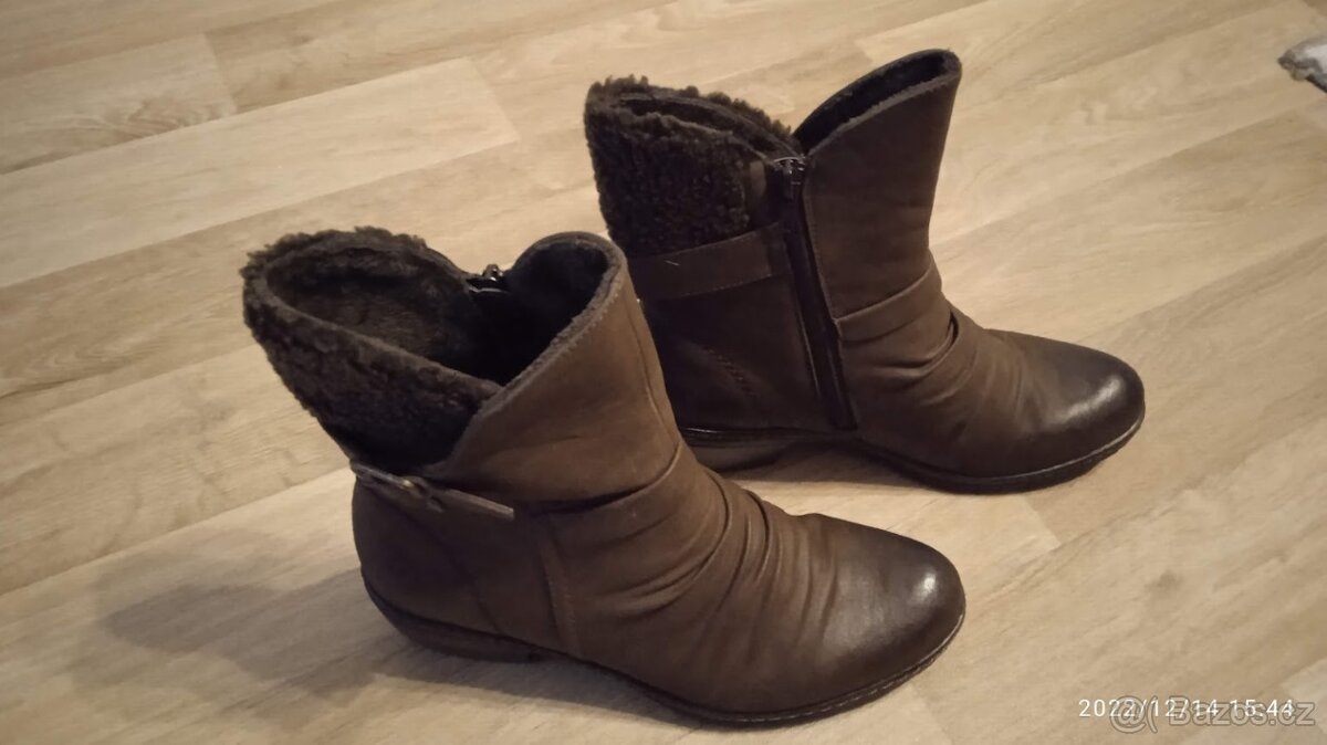 NOVÁ DÁMSKÁ KOTNÍKOVÁ OBUV RIEKER vel. 39 + KRÉM NA OBUV - 2