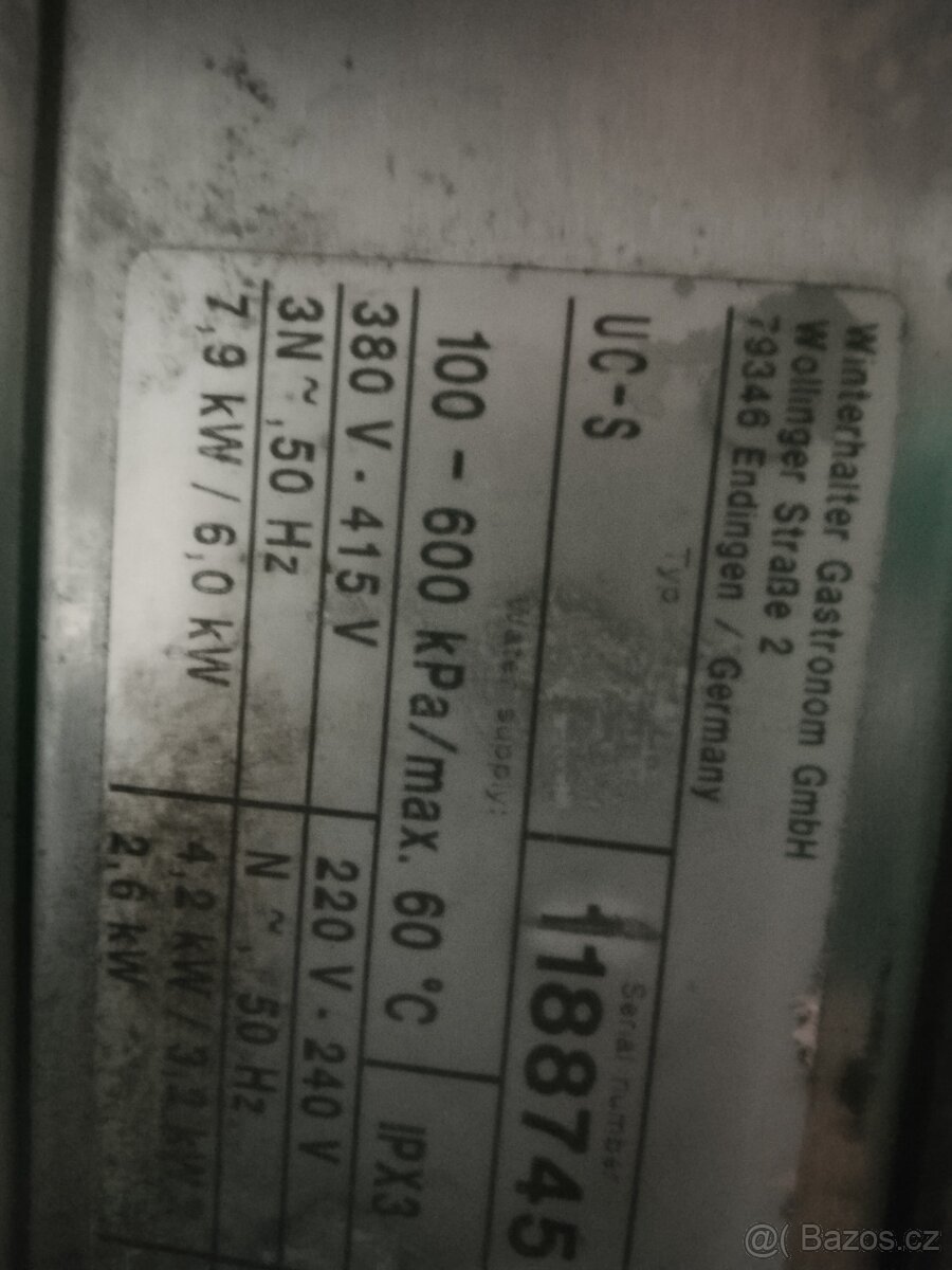 Myčka Winterhalter UC-S 2016 - 2