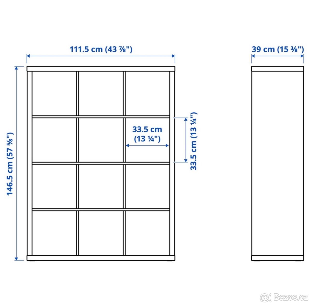 Policový díl Kallax 3x4 - 2