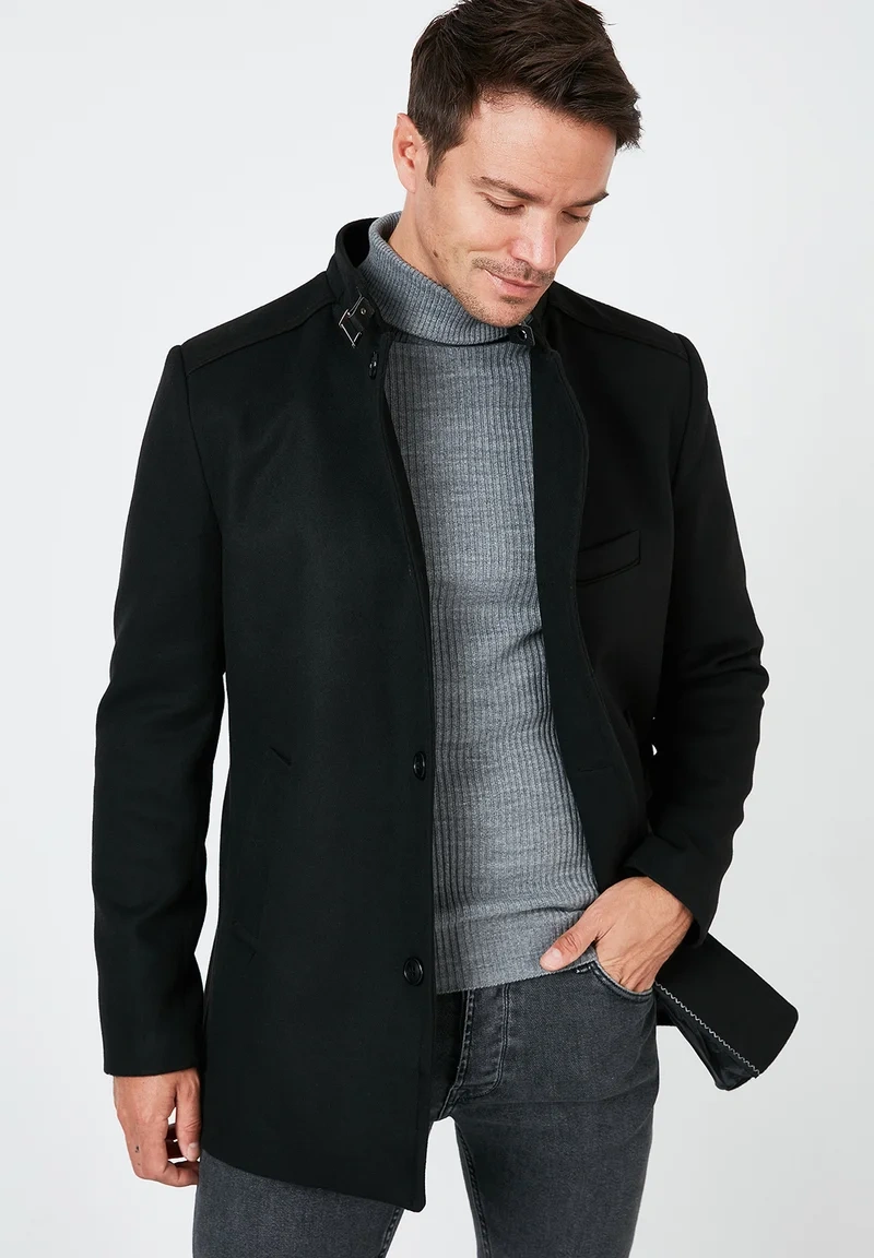 CALAMAR LUXUSNÍ VLNĚNÝ ZIMNÍ PÁNSKÝ KRÁSNÝ KABÁT TOP XL - 2