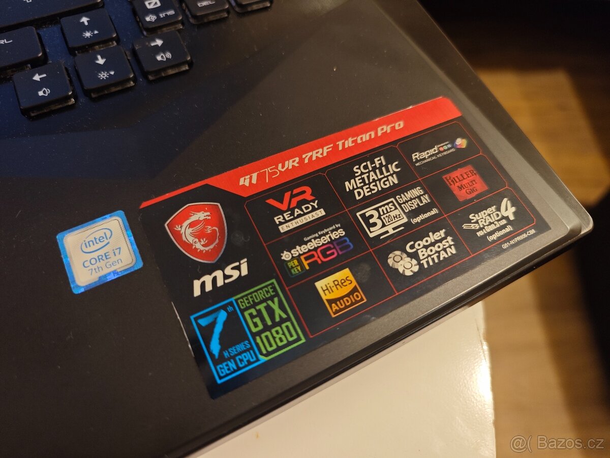 Herní notebook MSI GT75VR 7RF TITAN PRO GTX1080 - 2