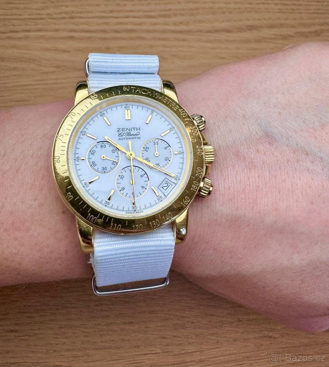 18K ZLATÉ PÁNSKÉ HODINKY ZENITH EL PRIMERO S ETUI - 2