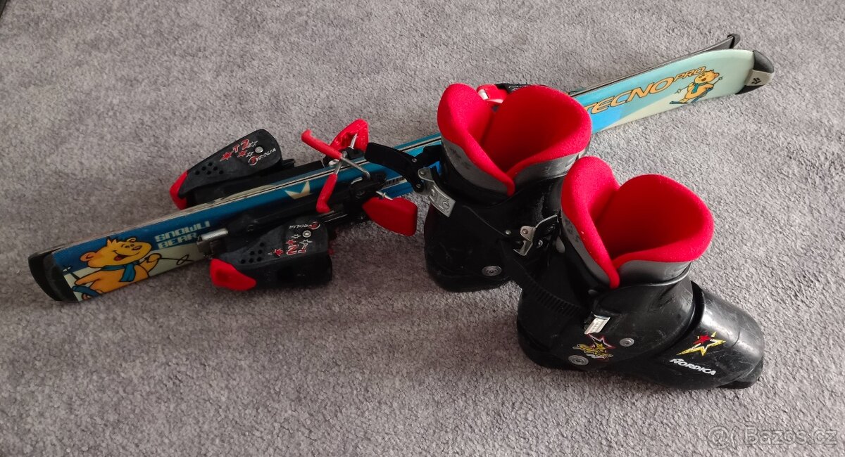 Dětské lyže + lyžáky - 2
