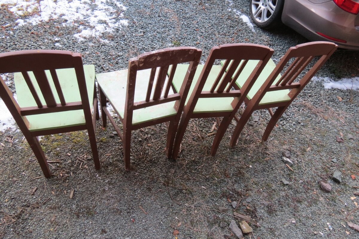 4 x stará židle před renovací - 2