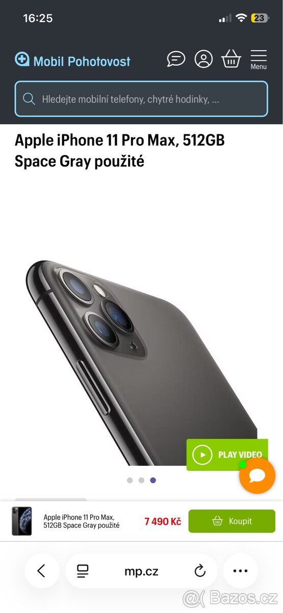 Apple iPhone 11pro Max 512gb šedý top stav - 2