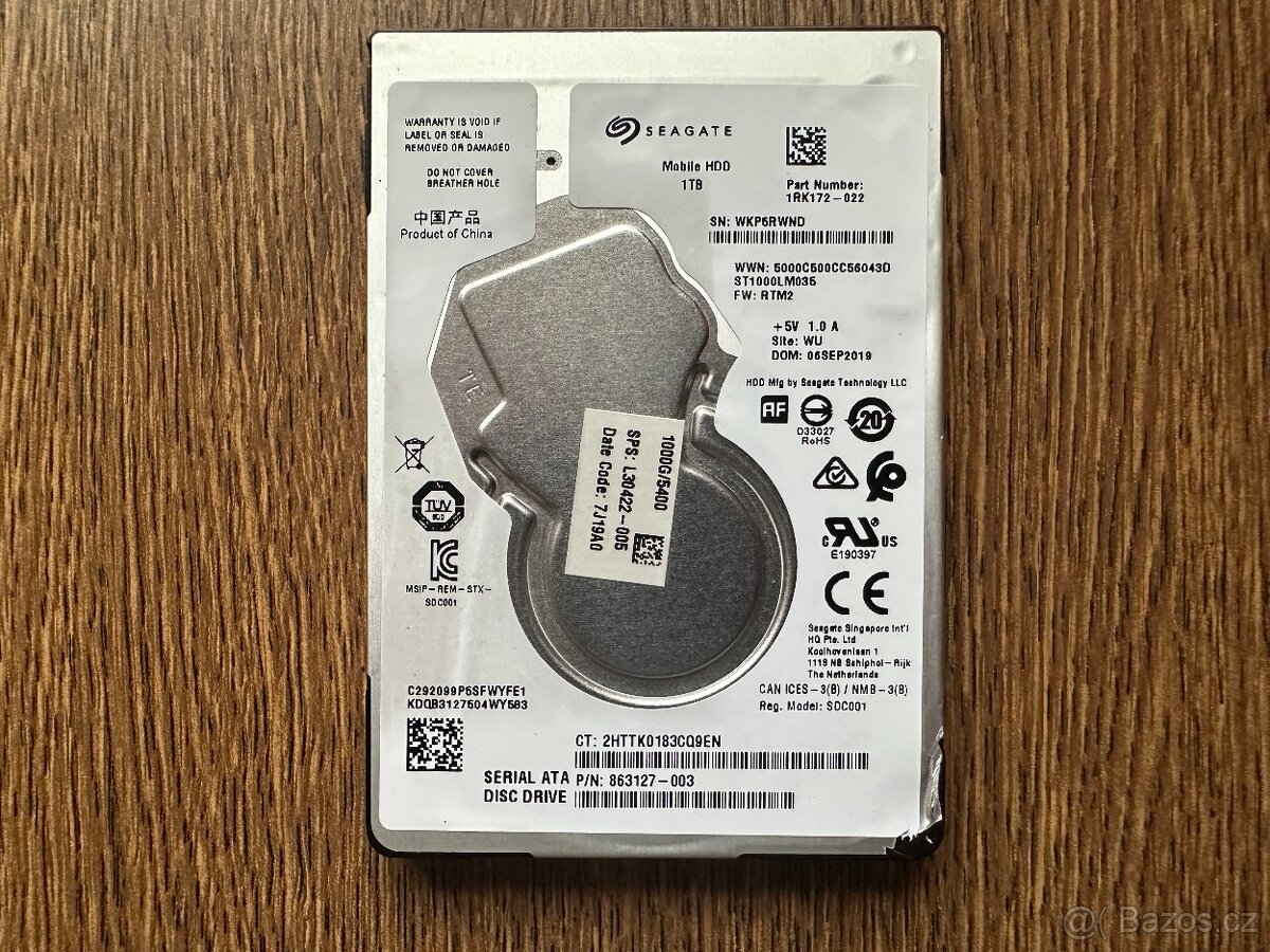 Seagate 1TB 2.5" HDD - 2