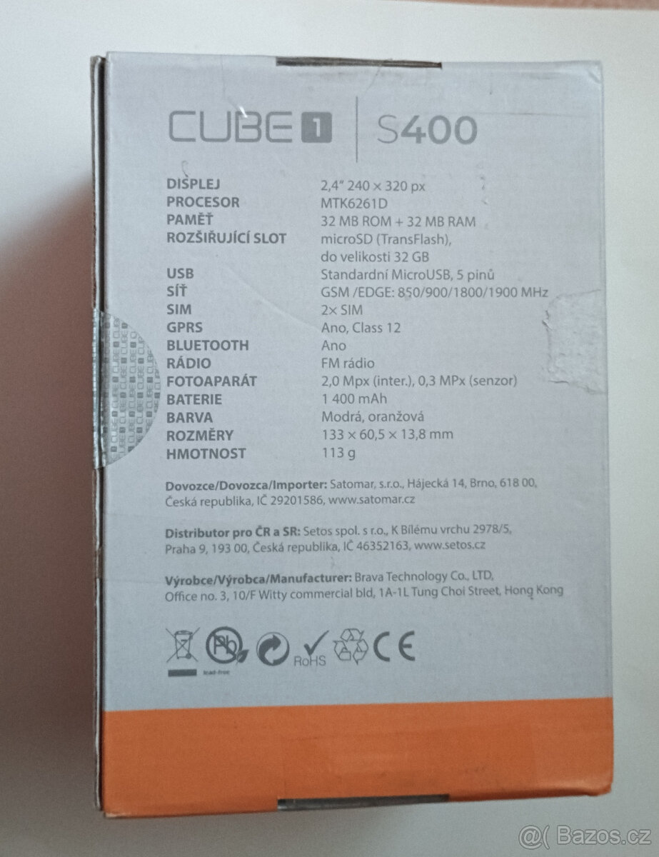 Prodám plně funkční CUBE1 S400 s krabicí - 2