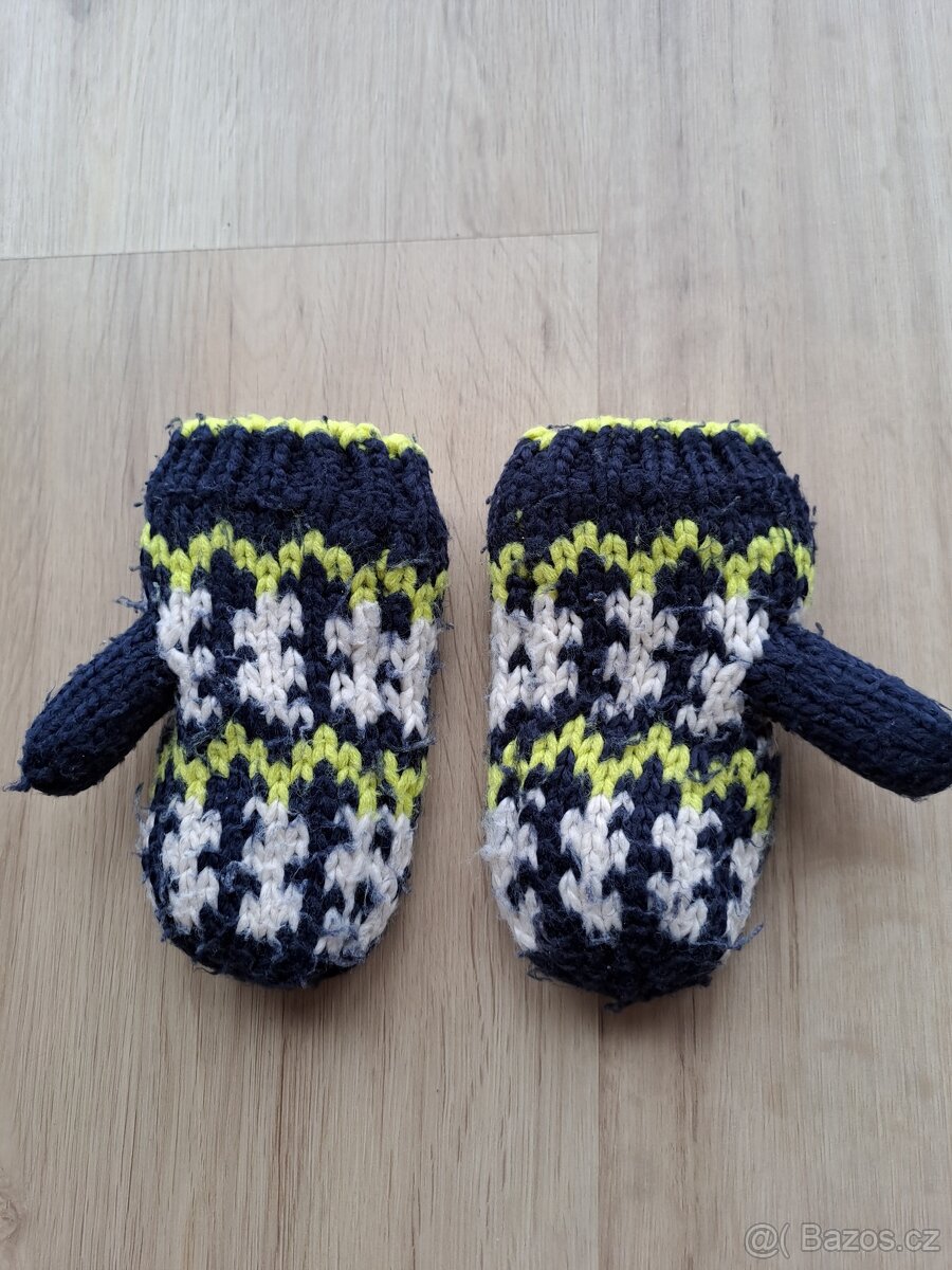 Pletené fleece zateplené rukavice Next - 2