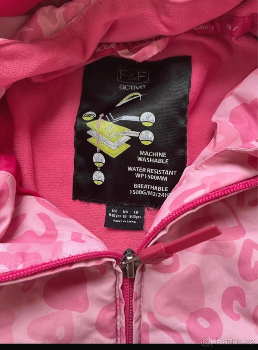 Divčí lyžařská bunda F&F 9-10let/140 - 2